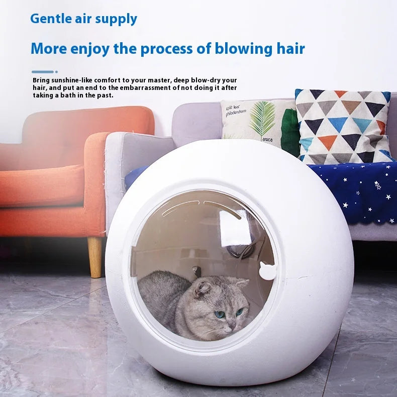 KFX-401171 Eco-Friendly Spherical Pet Hair Dryer for Cats & Dogs - Electric Grooming Bathing Box