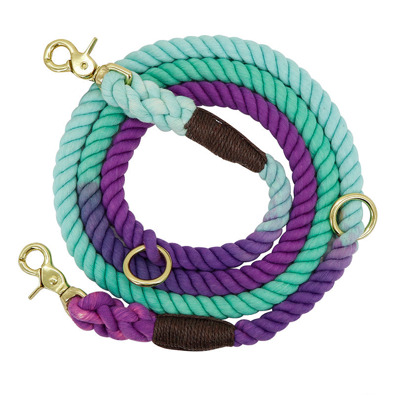 KFX-4014013 Double-Headed Two-In-One Dog Walking Rope with Half-Chain Collar for Small Dogs - Adjustable 180cm Length