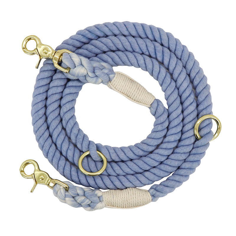 KFX-4014013 Double-Headed Two-In-One Dog Walking Rope with Half-Chain Collar for Small Dogs - Adjustable 180cm Length