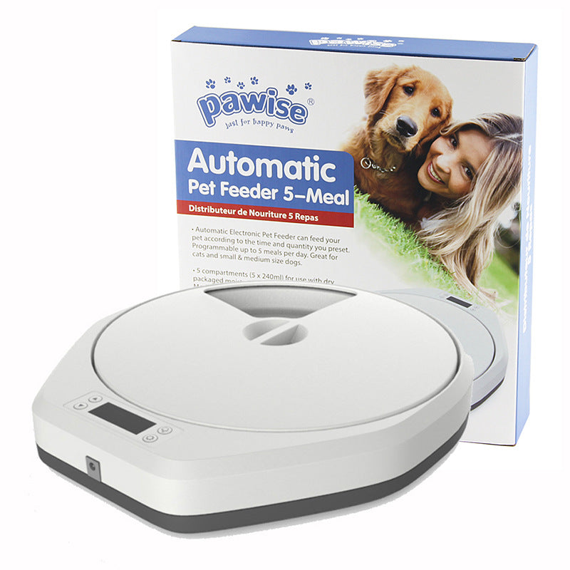 KFX-4014397 Automatic Multi-Meal Feeder for Cats and Dogs with Intelligent Timer and Food-Grade Material