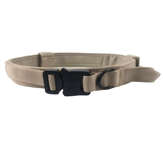 KFX-4017469 Adjustable Military Nylon Dog Collar and Leash Set - Durable Traction Belt for Active Dogs