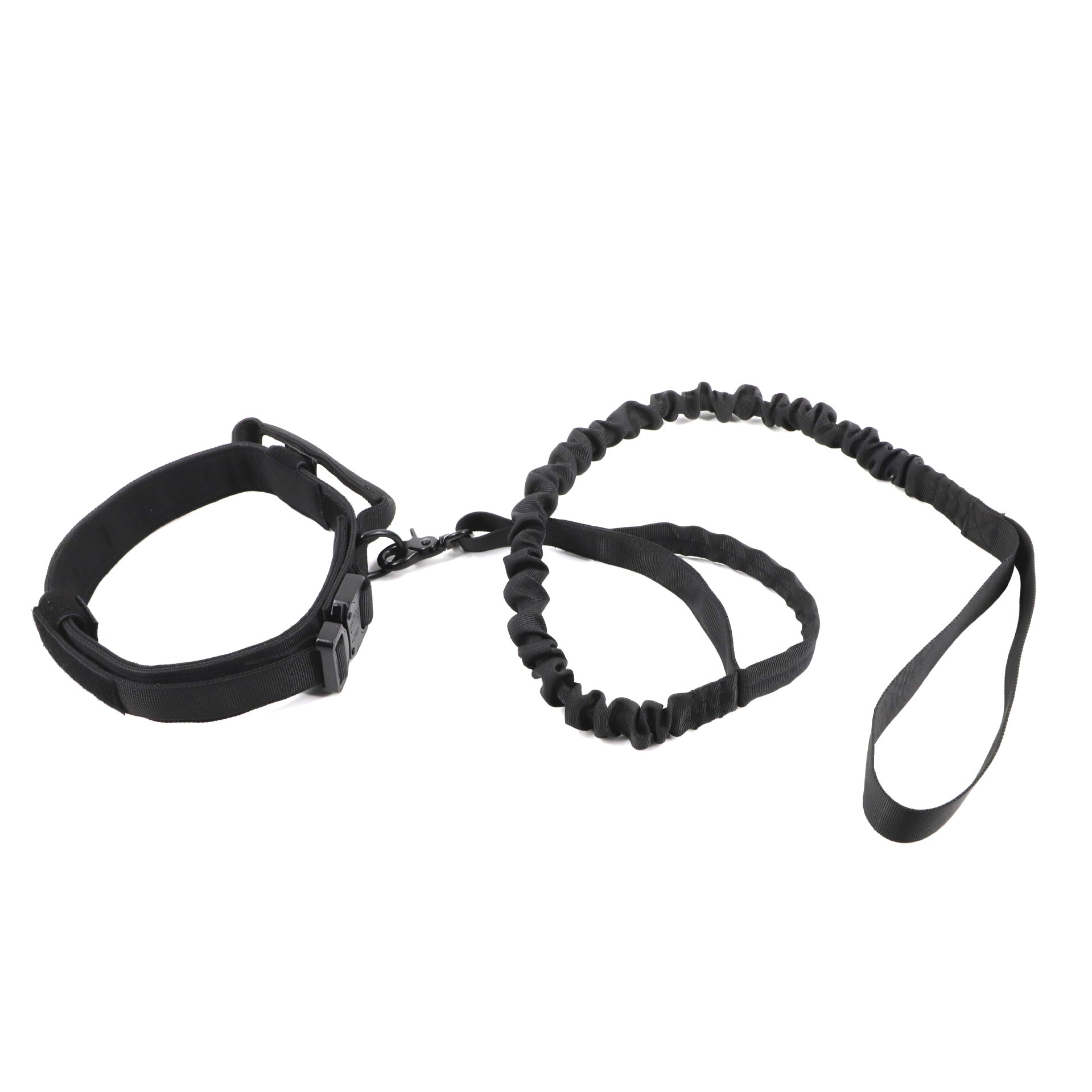 KFX-4017469 Adjustable Military Nylon Dog Collar and Leash Set - Durable Traction Belt for Active Dogs