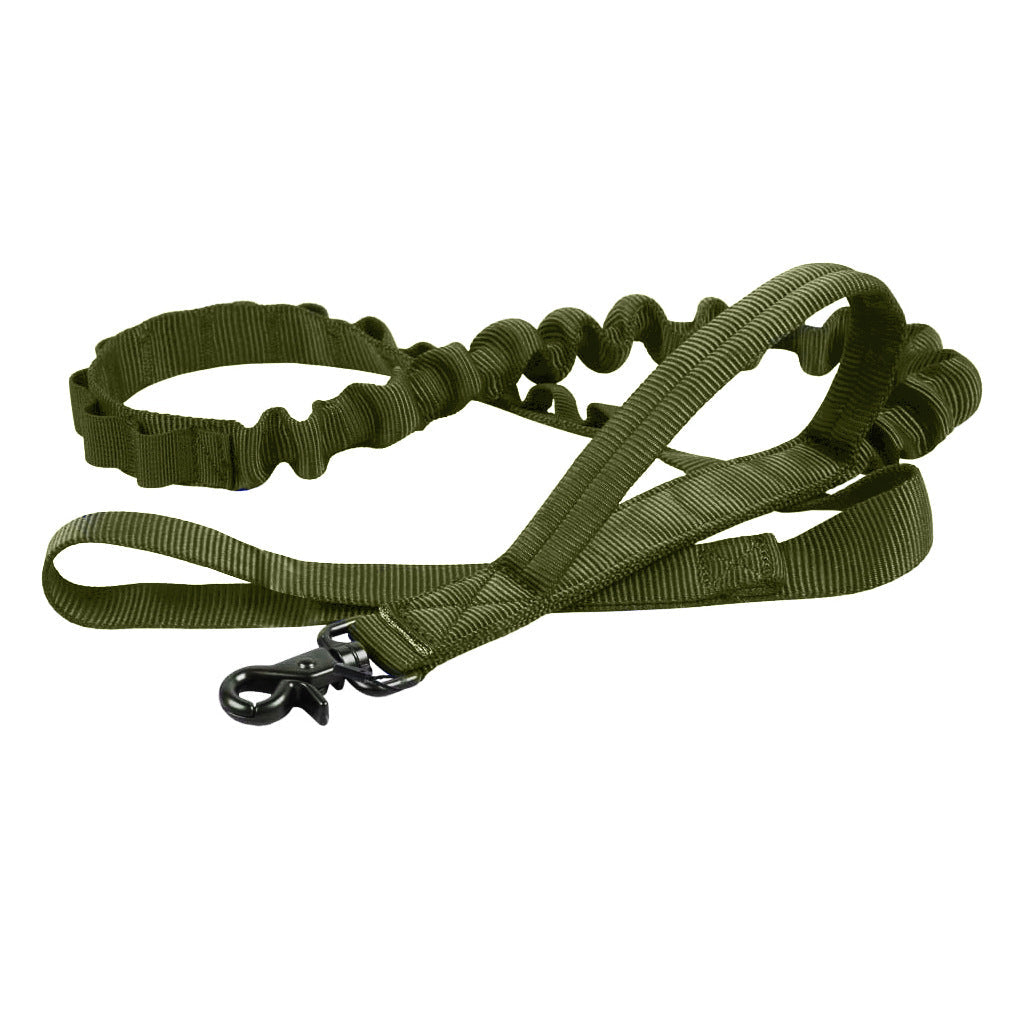 KFX-4017469 Adjustable Military Nylon Dog Collar and Leash Set - Durable Traction Belt for Active Dogs