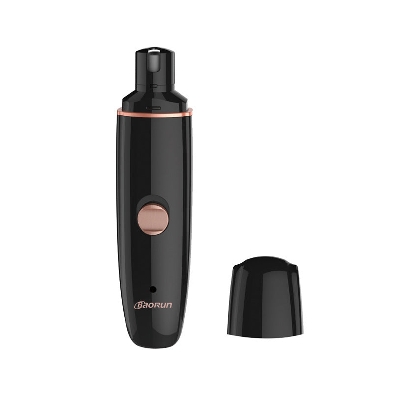 KFX-4017981 Cat Nail Clipper with USB Charging – Black ABS Design, Includes Manual and Accessories