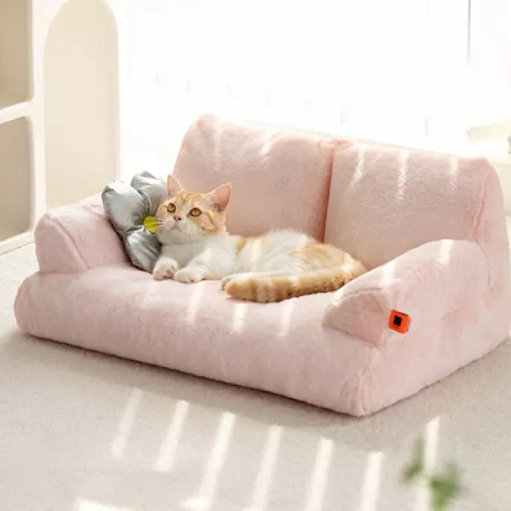 KFX-4020029 Cozy Disassembleable Winter Cat Nest for Pets Under 7.5kg, Soft Imitation Rabbit Velvet and Pearl Cotton