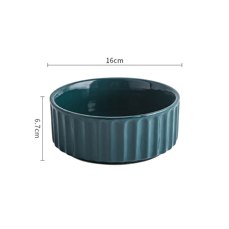 KFX-4020157 Stylish Ceramic Pet Bowl with Exquisite Design and Anti-Overturn Features, Available in Various Sizes and Colors