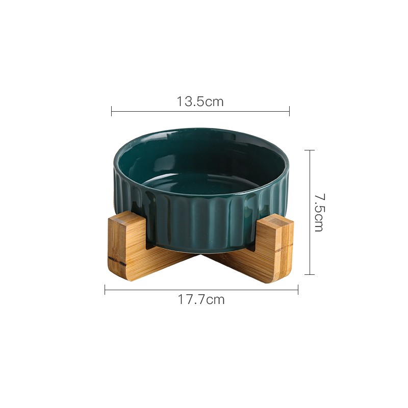 KFX-4020157 Stylish Ceramic Pet Bowl with Exquisite Design and Anti-Overturn Features, Available in Various Sizes and Colors