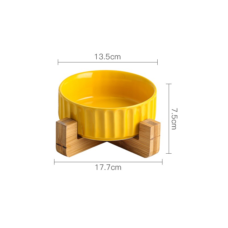 KFX-4020157 Stylish Ceramic Pet Bowl with Exquisite Design and Anti-Overturn Features, Available in Various Sizes and Colors