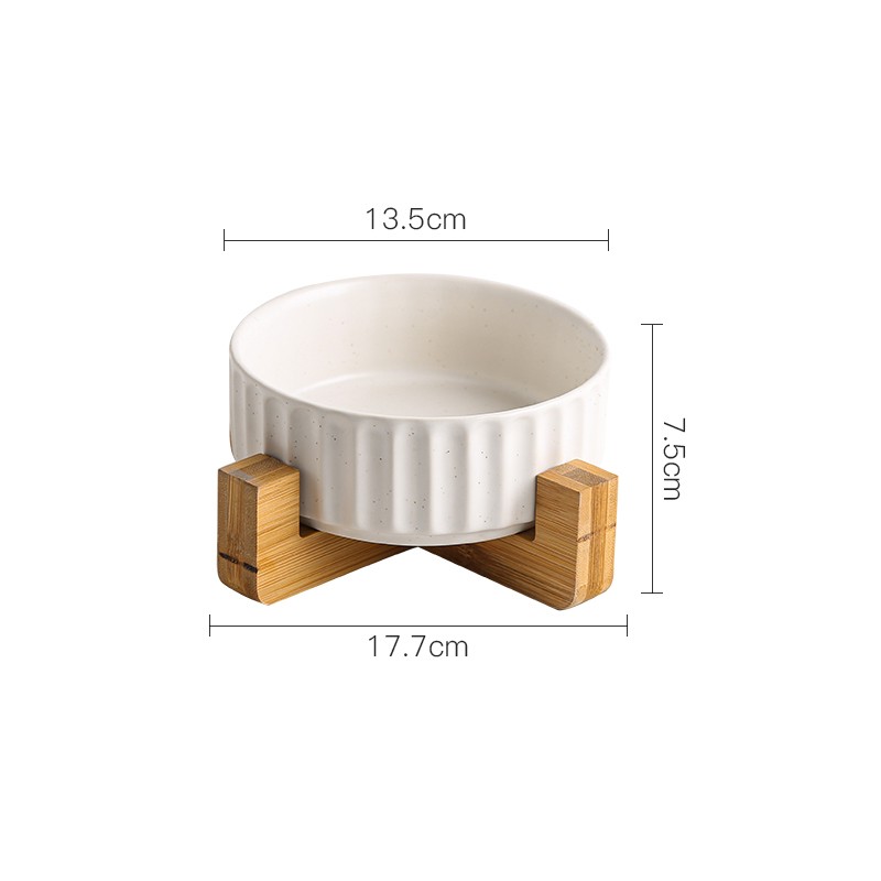 KFX-4020157 Stylish Ceramic Pet Bowl with Exquisite Design and Anti-Overturn Features, Available in Various Sizes and Colors
