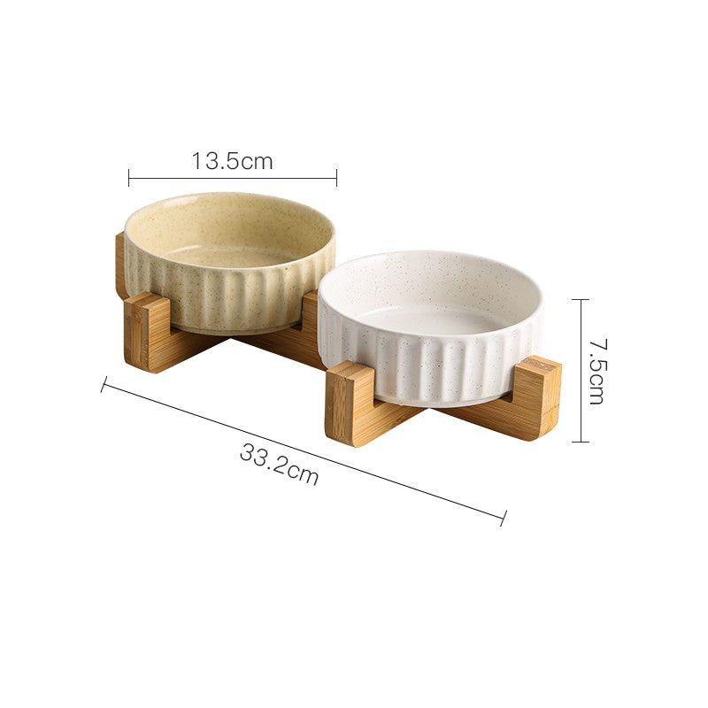 KFX-4020157 Stylish Ceramic Pet Bowl with Exquisite Design and Anti-Overturn Features, Available in Various Sizes and Colors
