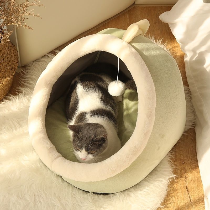 KFX-4023997 Universal Villa Cat Nest - Warm and Comfortable Sponge Design for Kittens & Cats