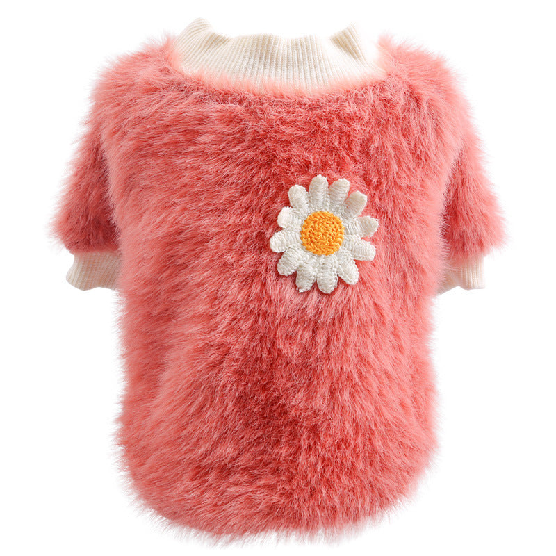 KFX-4026301 Daisy Print Pet Dress in Thick Style – Polyester Material with Multiple Sizes