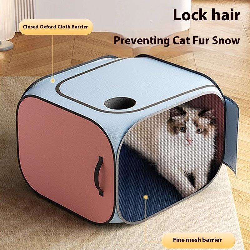 KFX-4026557 Pet Hair Drying Oven with Foot Pad - Oxford Fabric & PVC Mesh, 52cm x 40cm x 52cm