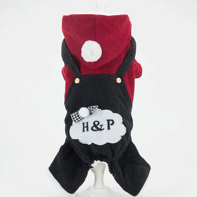KFX-4028093 Casual Pet Dog Overalls for Small Dogs – Lightweight Knitted Fabric in Black, Pink, Navy Blue, and Green