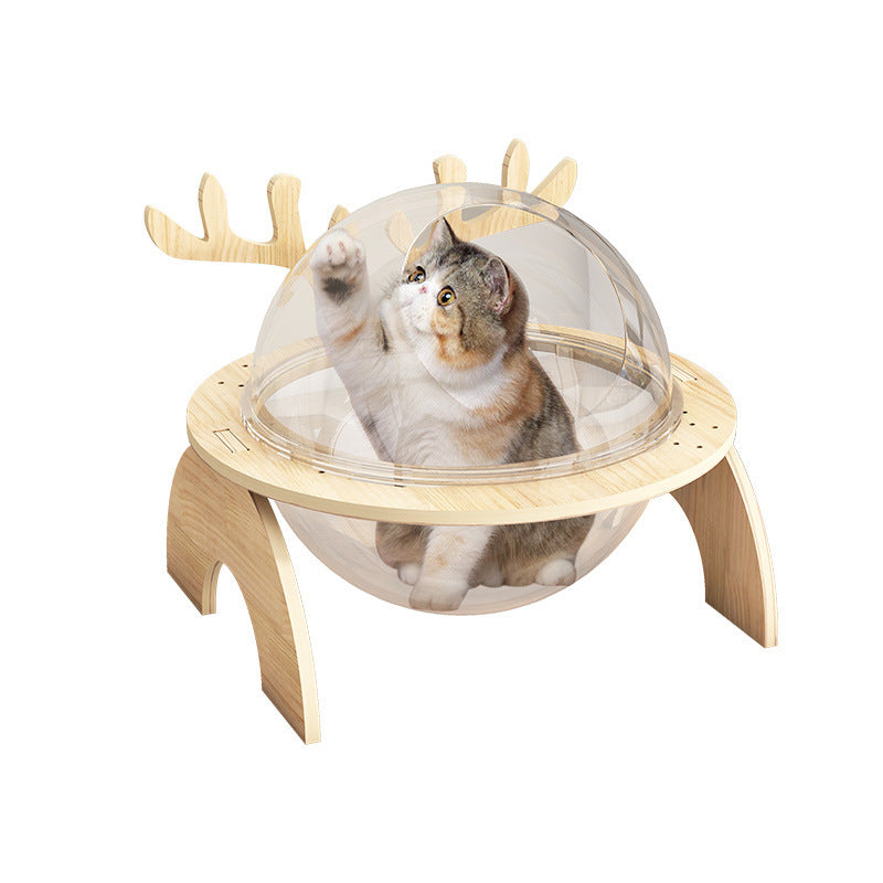 KFX-4028989 Antlers Cat Nest - Universal Solid Wood Pet Bed in Various Sizes