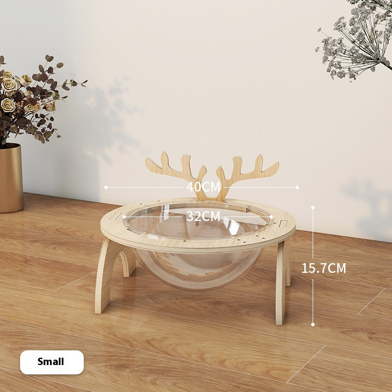 KFX-4028989 Antlers Cat Nest - Universal Solid Wood Pet Bed in Various Sizes