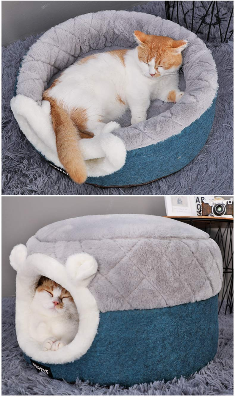 KFX-4029757 Cozy Cloth Cat Nest - Available in Small (40x40x31cm) and Medium (50x50x36cm) Sizes