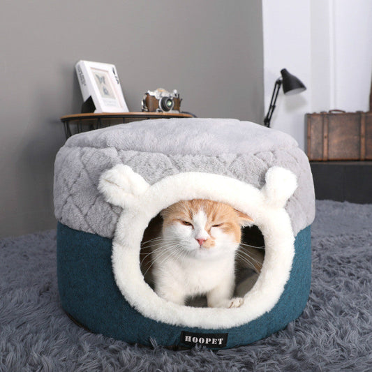 KFX-4029757 Cozy Cloth Cat Nest - Available in Small (40x40x31cm) and Medium (50x50x36cm) Sizes
