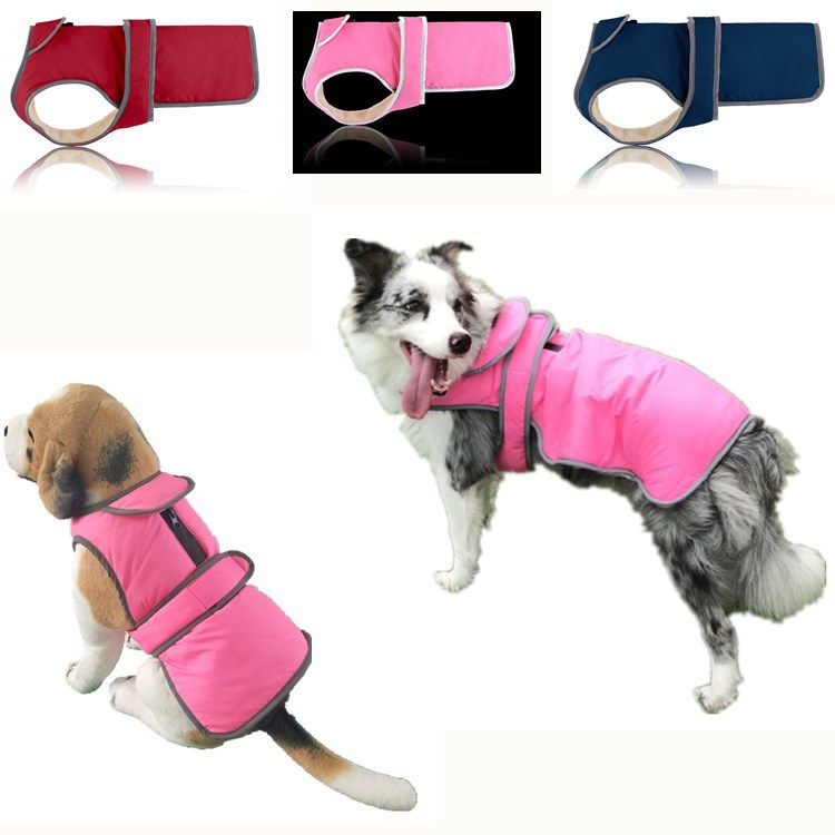 KFX-4030141 Solid Color Lapel Cotton Vest for Dogs - Red, Navy Blue, Pink, Brown