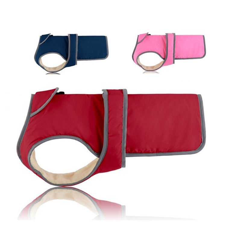 KFX-4030141 Solid Color Lapel Cotton Vest for Dogs - Red, Navy Blue, Pink, Brown