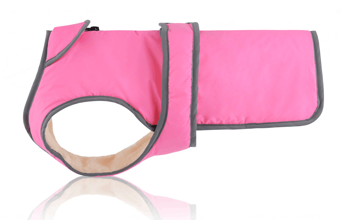 KFX-4030141 Solid Color Lapel Cotton Vest for Dogs - Red, Navy Blue, Pink, Brown
