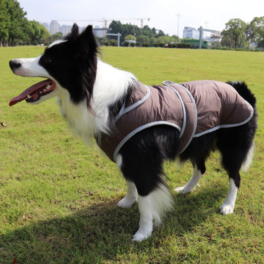 KFX-4030141 Solid Color Lapel Cotton Vest for Dogs - Red, Navy Blue, Pink, Brown