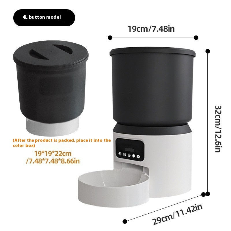KFX-4031677 4L Smart Pet Feeder with Remote Monitoring, Video Interaction, and Scheduling Options