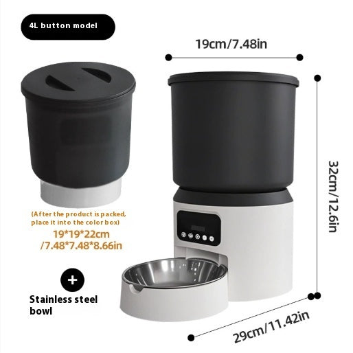 KFX-4031677 4L Smart Pet Feeder with Remote Monitoring, Video Interaction, and Scheduling Options