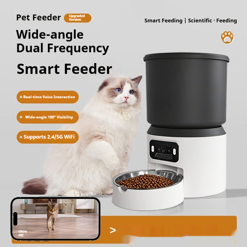KFX-4031677 4L Smart Pet Feeder with Remote Monitoring, Video Interaction, and Scheduling Options
