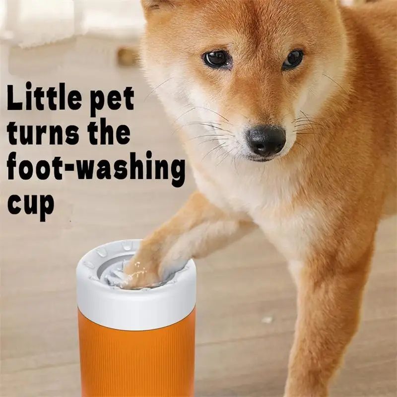 KFX-4033341 Pet Foot Washing Cup with Inner Brush Roller for Easy Cleaning and Grooming