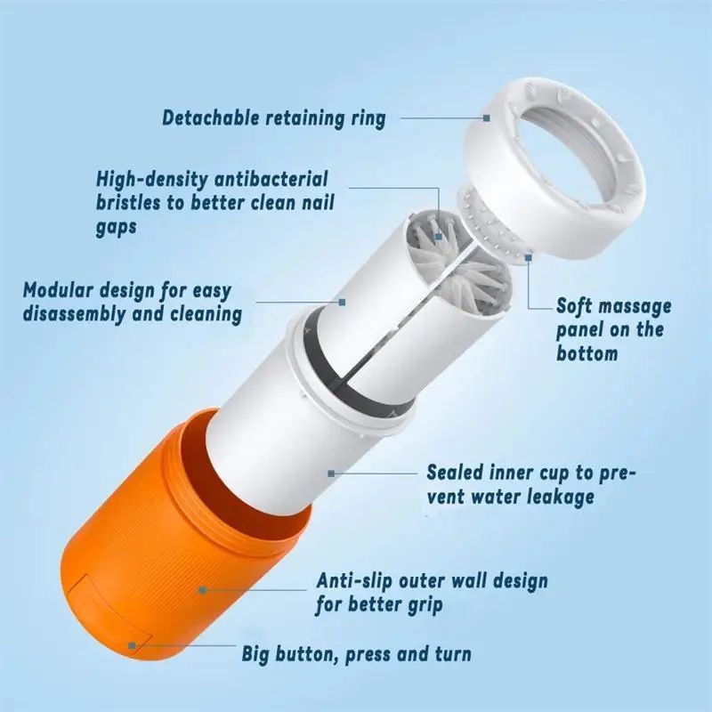 KFX-4033341 Pet Foot Washing Cup with Inner Brush Roller for Easy Cleaning and Grooming