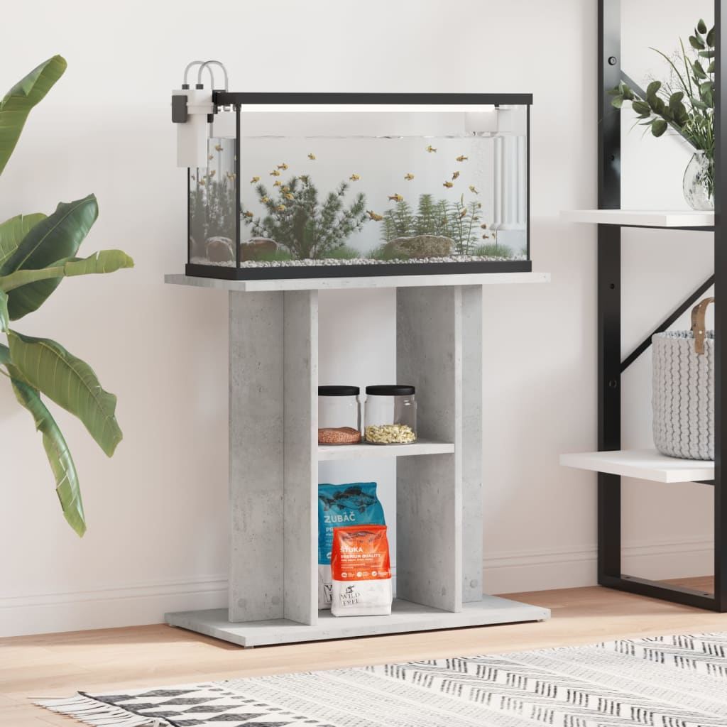 KFX-4034749 Aquarium Stand in Engineered Wood with Ample Storage and Wall Bracket for Stability