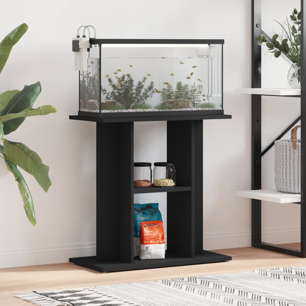KFX-4034749 Aquarium Stand in Engineered Wood with Ample Storage and Wall Bracket for Stability