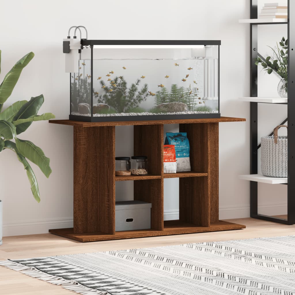 KFX-4034749 Aquarium Stand in Engineered Wood with Ample Storage and Wall Bracket for Stability