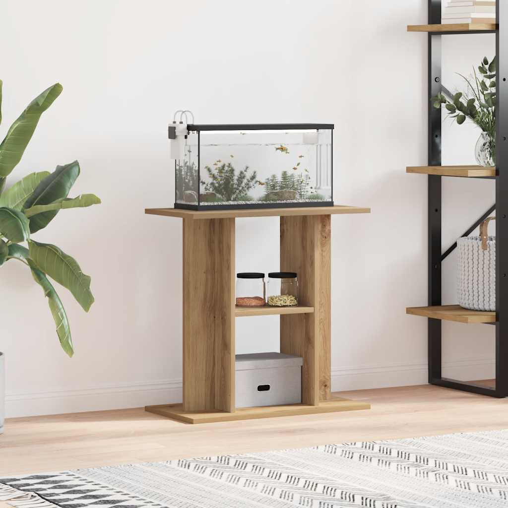 KFX-4034749 Aquarium Stand in Engineered Wood with Ample Storage and Wall Bracket for Stability