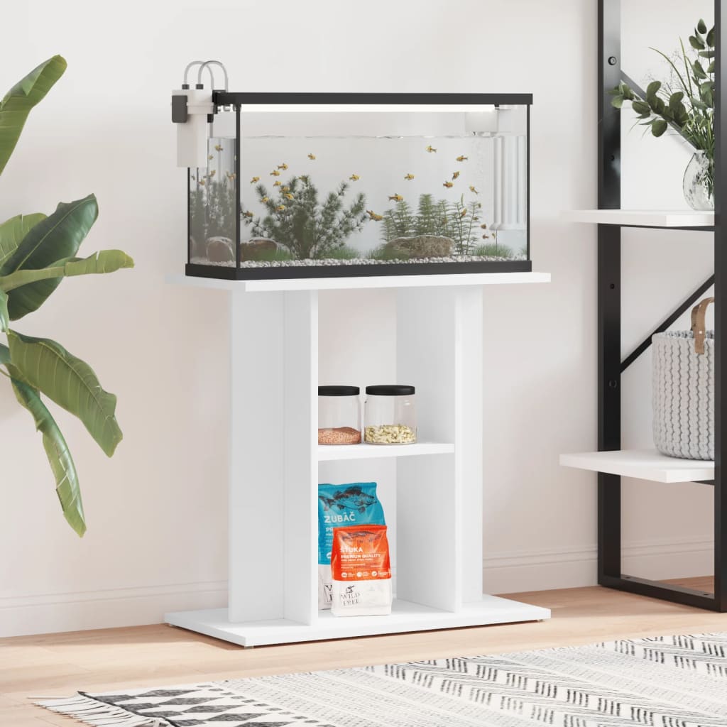 KFX-4034749 Aquarium Stand in Engineered Wood with Ample Storage and Wall Bracket for Stability