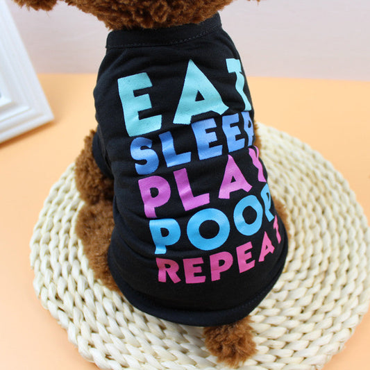 KFX-4035645 Pet Polyester T-Shirt for Dogs - European and American Style, Sizes XS to XXXL