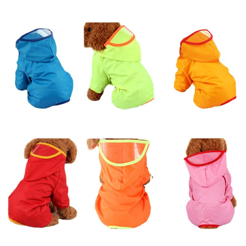 KFX-4036029 Waterproof Pet Raincoat for All-Weather Protection - Available in Multiple Colors