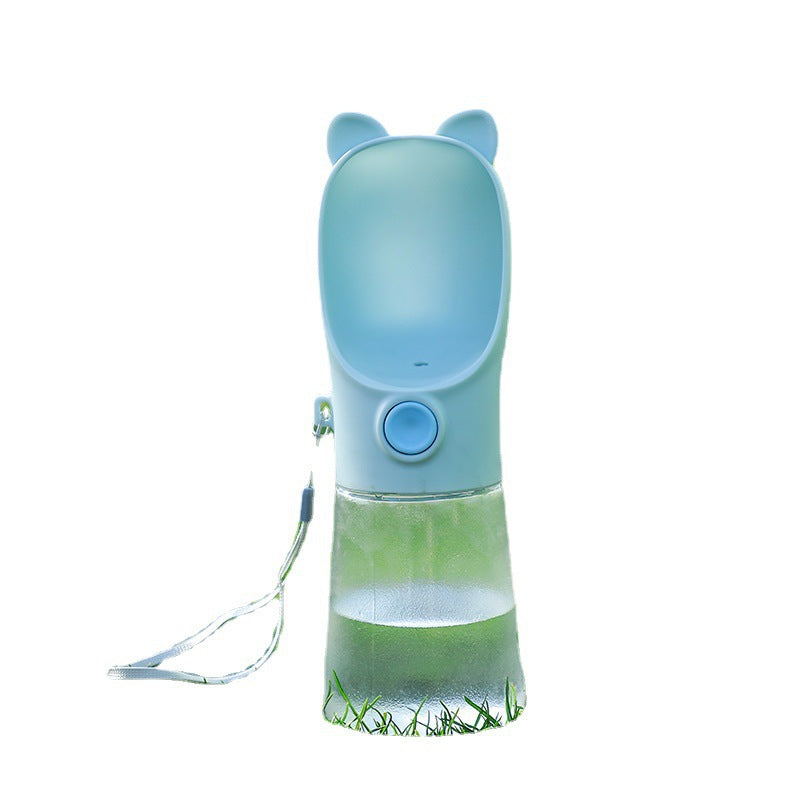 KFX-4037309 Portable Dog Water Cup - 350ml & 400ml, Available in Cherry Blossom Powder, Girl Powder, and Sky Blue