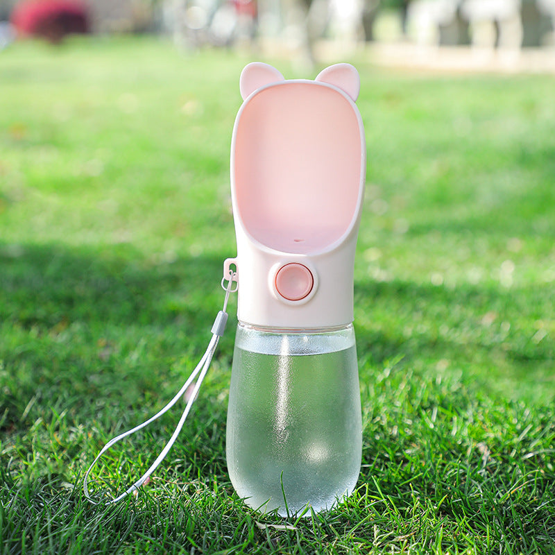 KFX-4037309 Portable Dog Water Cup - 350ml & 400ml, Available in Cherry Blossom Powder, Girl Powder, and Sky Blue
