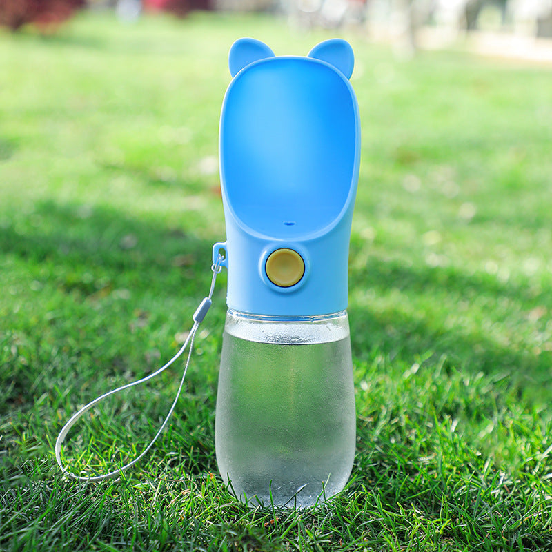 KFX-4037309 Portable Dog Water Cup - 350ml & 400ml, Available in Cherry Blossom Powder, Girl Powder, and Sky Blue