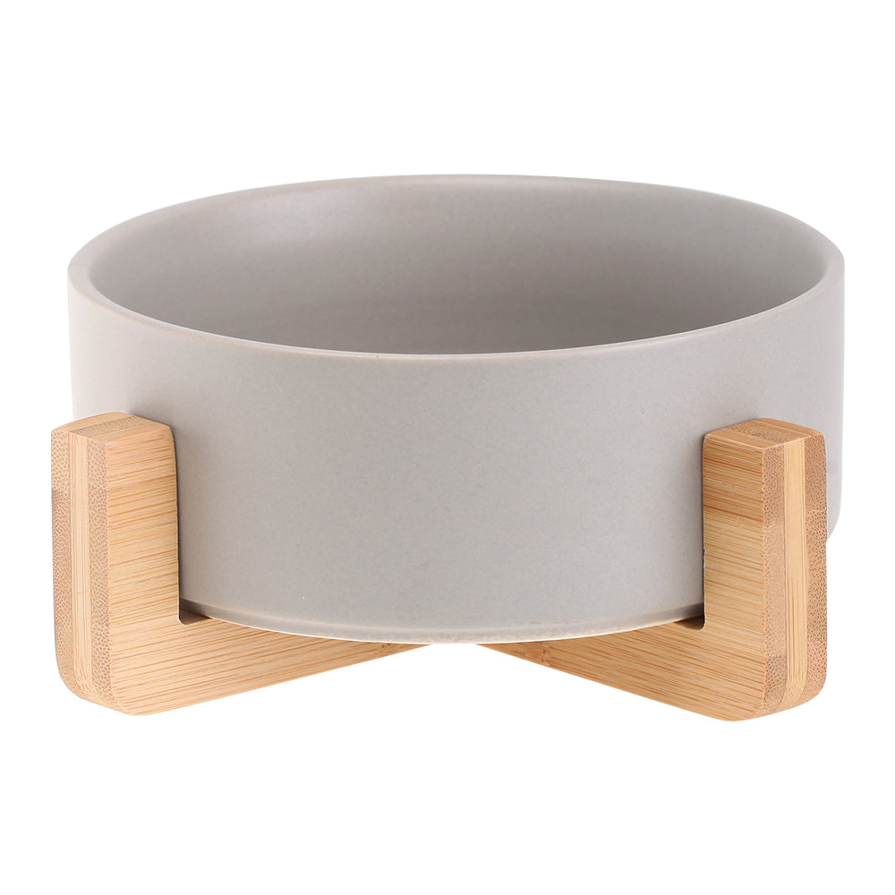 KFX-4037437 Ceramic Double Cat and Dog Bowl for Food and Water - 13cm, 400ml