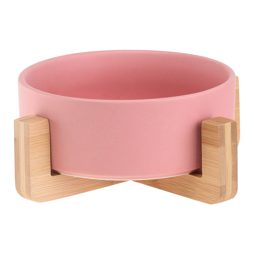 KFX-4037437 Ceramic Double Cat and Dog Bowl for Food and Water - 13cm, 400ml