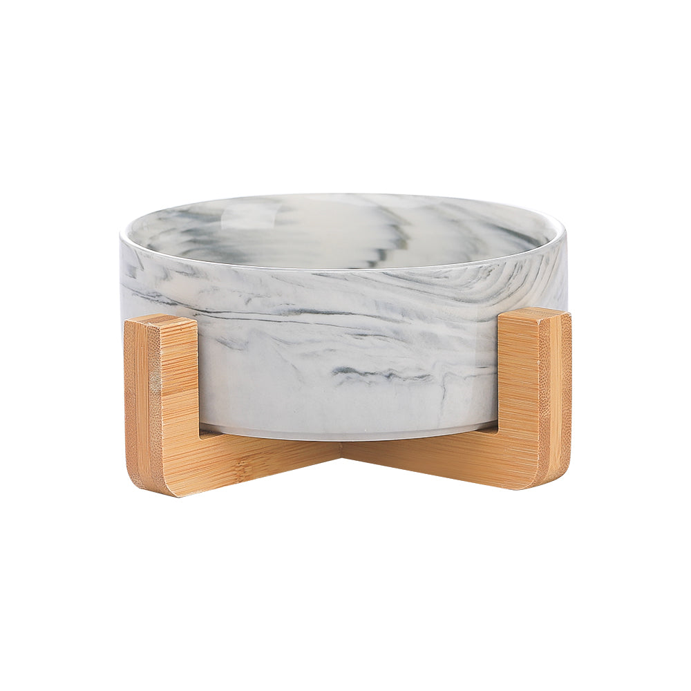 KFX-4037437 Ceramic Double Cat and Dog Bowl for Food and Water - 13cm, 400ml