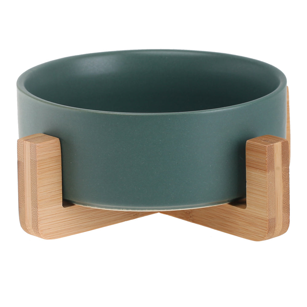 KFX-4037437 Ceramic Double Cat and Dog Bowl for Food and Water - 13cm, 400ml