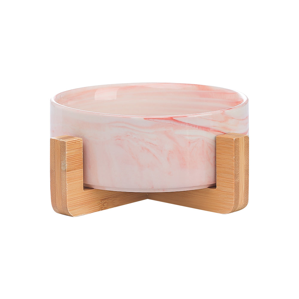 KFX-4037437 Ceramic Double Cat and Dog Bowl for Food and Water - 13cm, 400ml