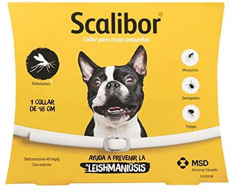 KFX-4039229 Flea and Deworming Collar for Dogs and Cats - Grey Mohair, Large Size