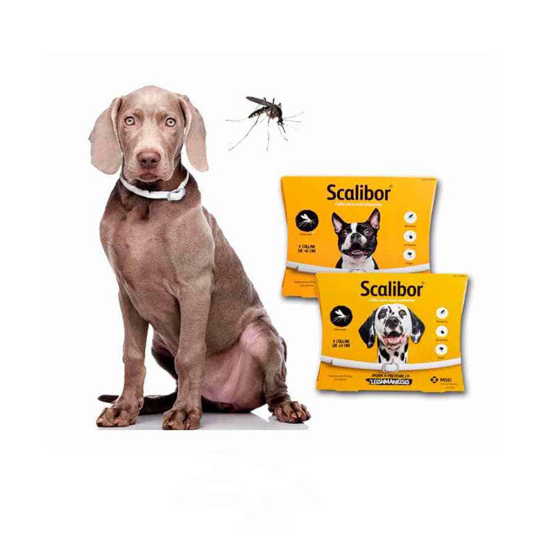 KFX-4039229 Flea and Deworming Collar for Dogs and Cats - Grey Mohair, Large Size