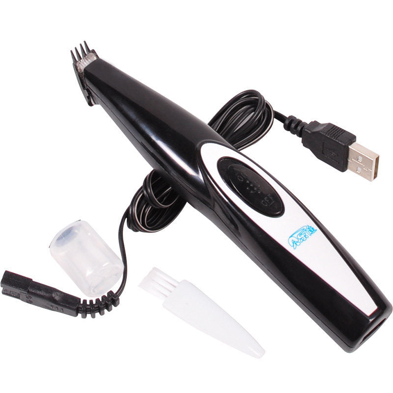 KFX-4042813 USB Rechargeable Pet Nail Hair Trimmer and Grooming Clipper for Cats and Dogs, Low Noise Design, Easy to Clean