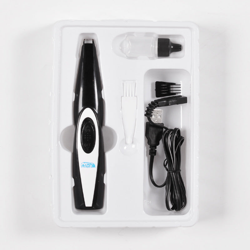 KFX-4042813 USB Rechargeable Pet Nail Hair Trimmer and Grooming Clipper for Cats and Dogs, Low Noise Design, Easy to Clean